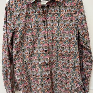 Liberty for J Crew Paisley Blouse Size 2